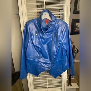 Blue Leather Jacket
